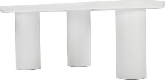 Glanzend witte salontafel 95x50x42,5 cm - met 4 glazen bladen, 2 laden en 2 open vakken, lage