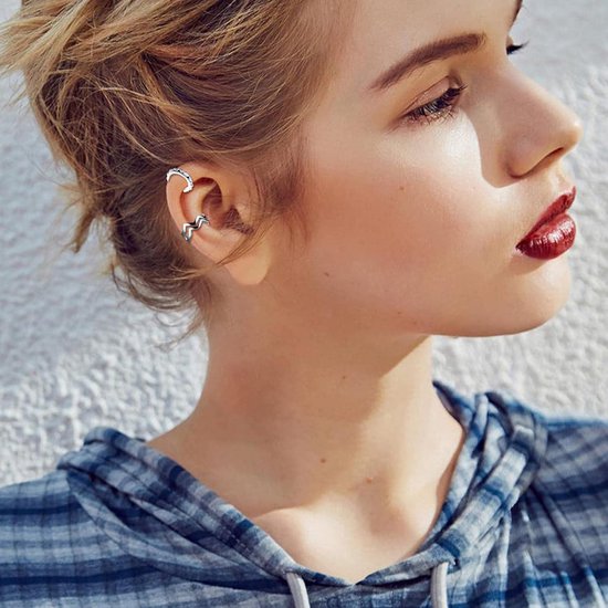 Non Pierced Cuff Ear ring Para As Mulheres Jóias de Aço Inoxidável 18K Banhado A