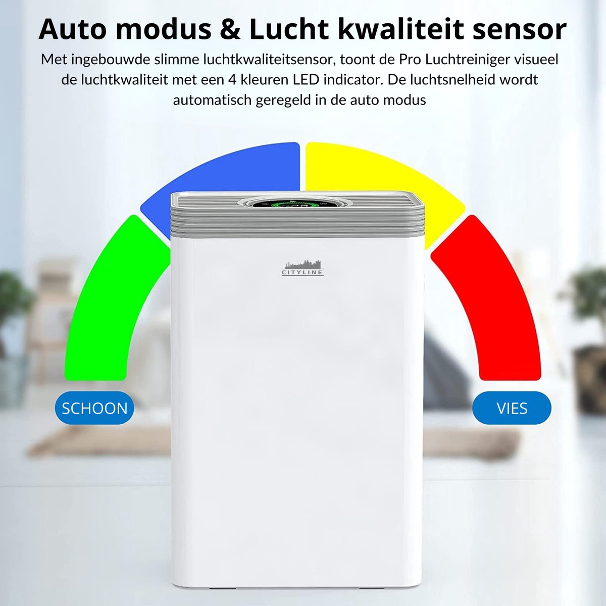 Luchtreiniger Cityline Pro - Air purifier - Luchtfilter - Ruimtes tot 25 m² - Stil - CADR van 200 m³ per uur - Geavanceerd 4 laags HEPA filter - Auto modus & Luchtkwaliteit sensor - LED display - Wifi functionaliteit - Slaapstand - Timer — afbeelding 7