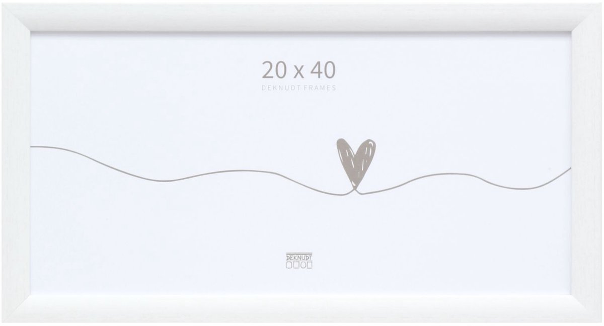 Deknudt Frames fotolijst S54SF1 - witte schilderlook - hout - 20x40 cm