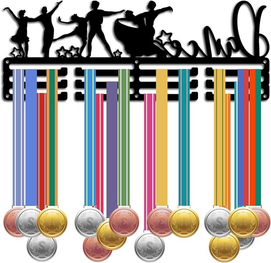 Giwnhvx Draaibaar Medaille Display | 360° | Voor Meer Dan 45 Medailles | Metaal | Vrijstaand