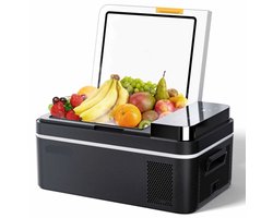 Auto Koelkast - Koelbox - Mini Koelkast - Draagbare - 21L - met Digitale Display en Ingebouwd Paneel - Compacter en Energiezuinig Koelen - Mini Fridge - voor Reis, Camping en Vacatures