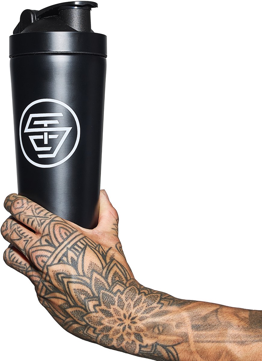 Goedkoopste Social Training Club - RVS shaker - Shakebeker roestvrij staal - Stainless Steel - ijskoude shakes - hot coffee - eiwit - protein shaker