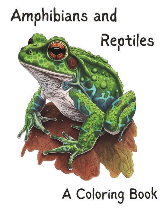 Amphibian and Reptile Coloring Book - cover