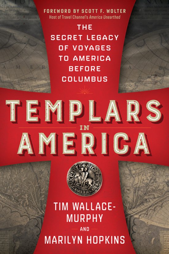 Boekomslag met rode maltezerkruis en de titel 'TEMPLARS IN AMERICA'.