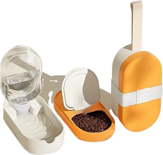Drinkfles Hond – 2- in -1 waterfles en voerbak – Waterdispenser – Waterfles Hond – Lekvrij – Voerbak hond – voerbak kat – Honden drinkfles – Honden Waterfles – Waterfles Hond Onderweg