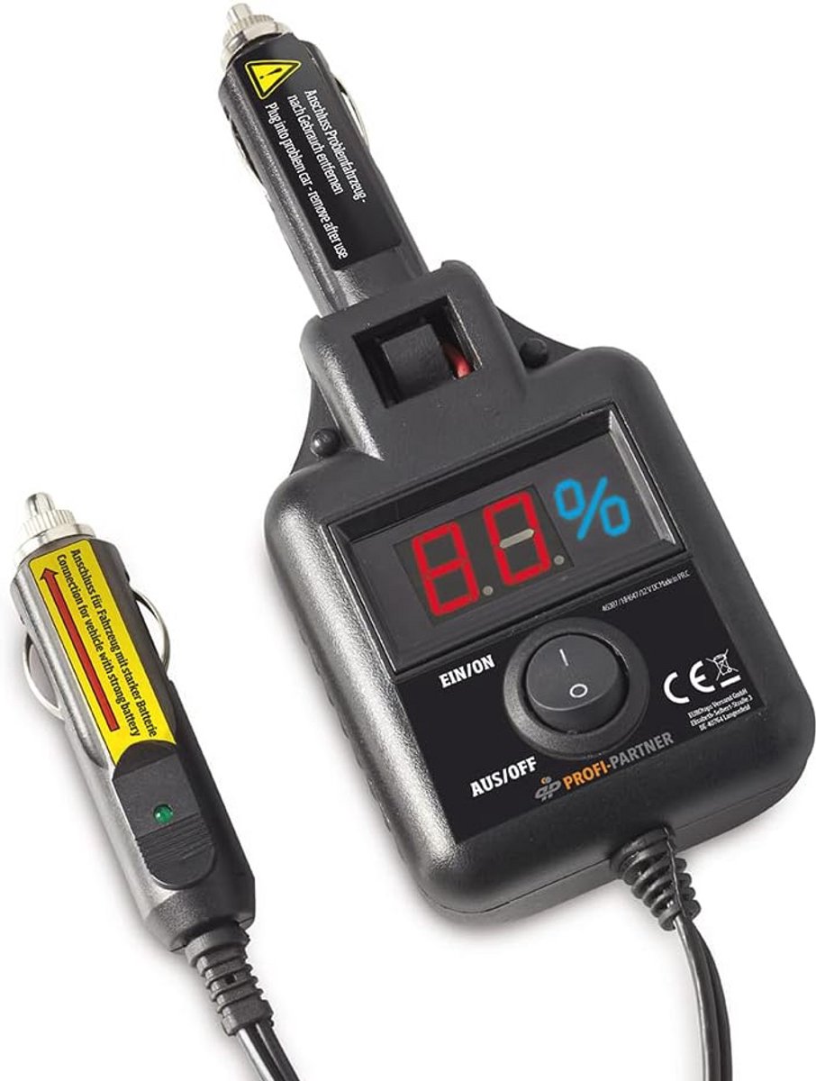 Auto-starthulp 12V - Eenvoudige Starterset met Display en 6m Kabel voor Pechhulp
