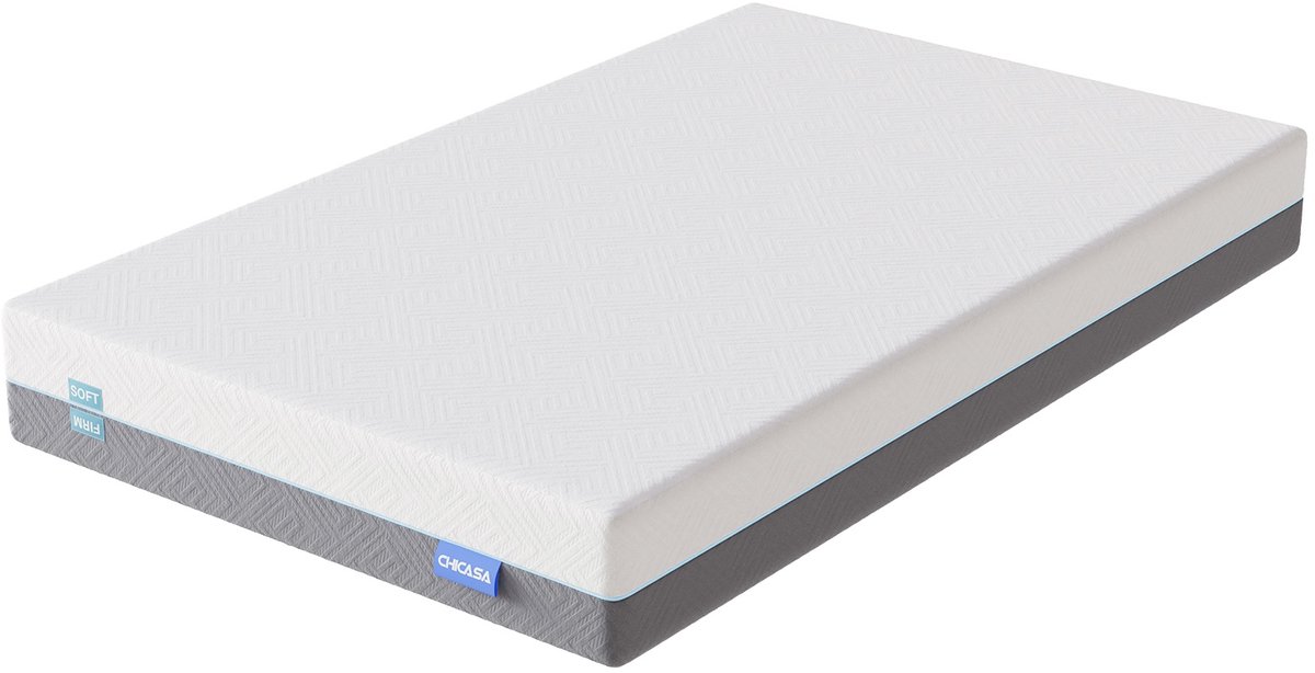 CHICASA Matras 140x200 cm - Koudschuim Matras met Geheugenschuim - 21cm - 7-Zones - Dubbelzijdig Gebruik H3/H4 - Verwijderbare Hoes - OEKO-Certificaat - Hoogwaardige Slaapkwaliteit