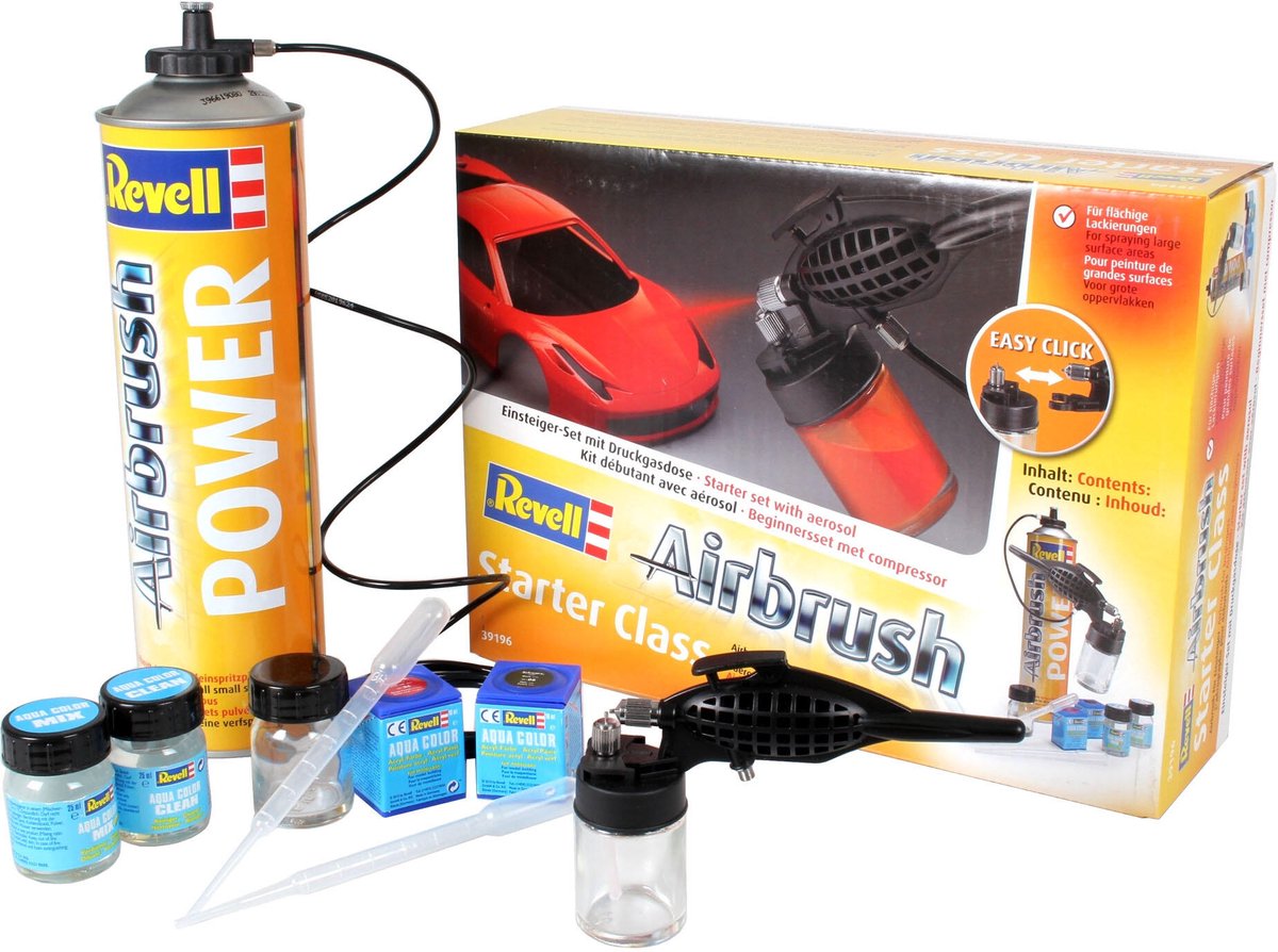 New Basic Set Revell Airbrush complete set voor beginners New Basic Set Revell Airbrush complete set voor beginners