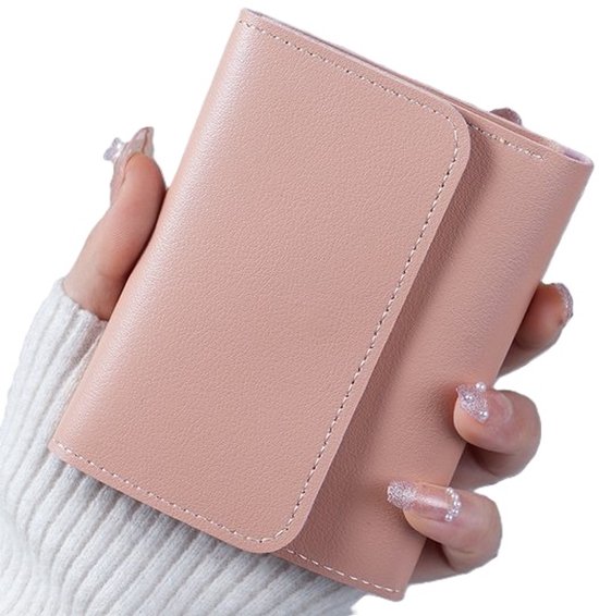 Portefeuille et porte-cartes pour 6 cartes I Porte-cartes de crédit I Avec compartiment à billets I Porte-cartes I Incl. Poche pour permis de conduire I Portefeuille I Portefeuille I Fermeture à clic I Femme I Cuir PU I Rose