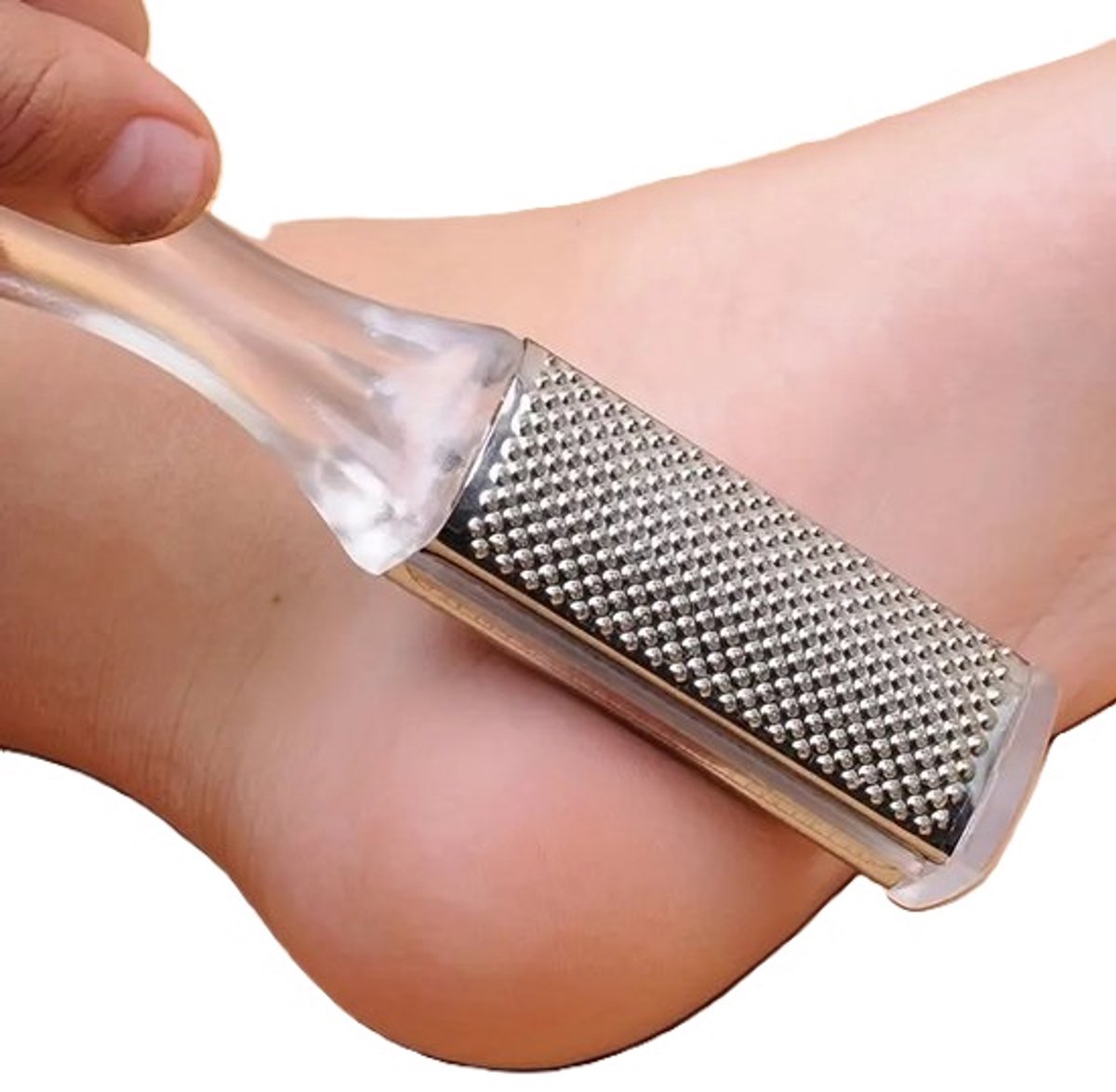 Goedkoopste Eeltverwijderaar I Professionele Eeltschraper I Eeltvijl I Eeltschaaf I Eeltrasp I ABS RVS I Transparant