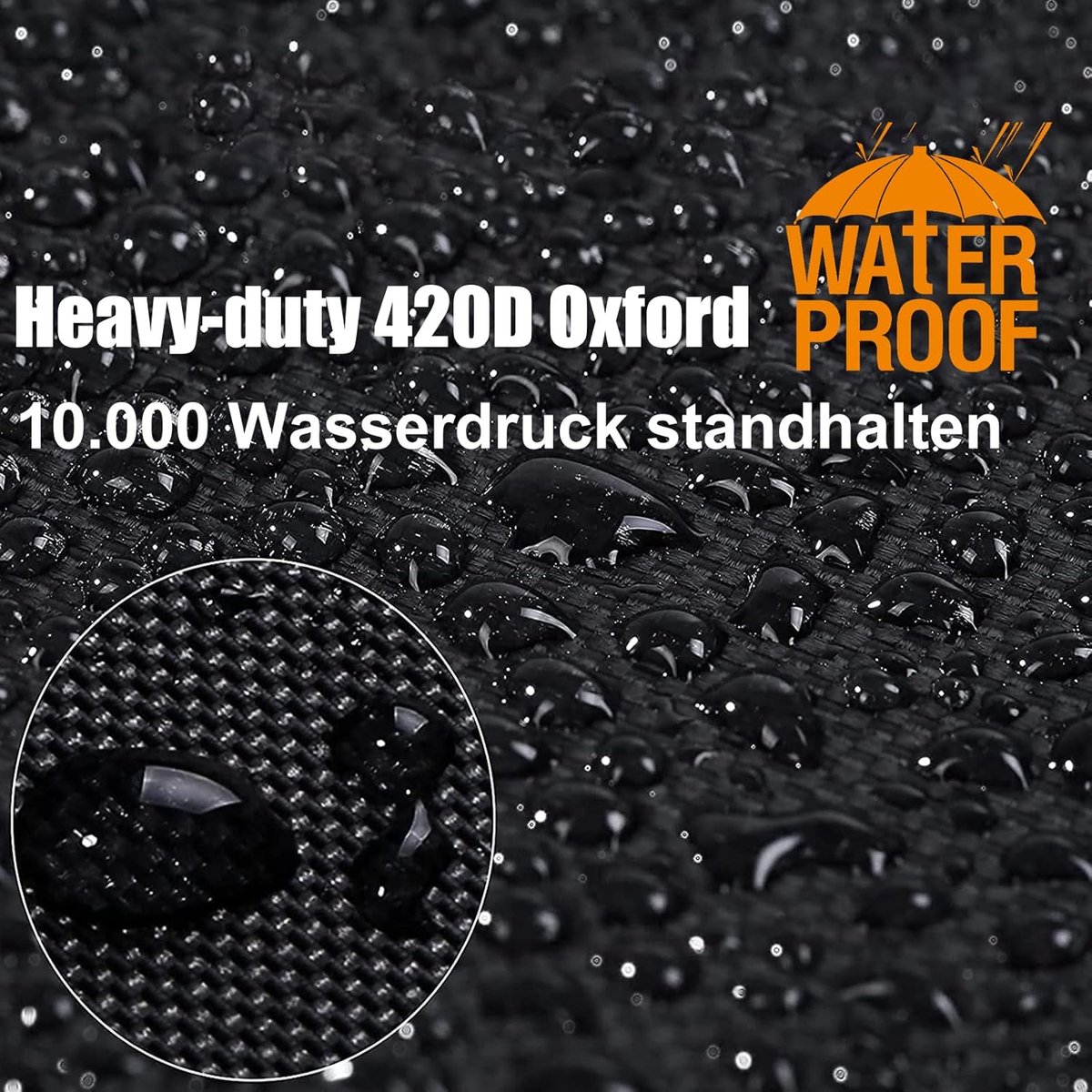 S&Dshopline® Afdekzeil voor vrachtfiets, kofferwiel, beschermhoes van 420D Oxford, fietshoes voor bakfietsen, bakfietsen, waterdicht, winterbestendig, stof, regen, uv-bescherming