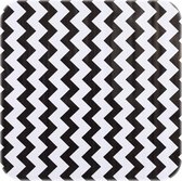 Mexicaans Tafelzeil Zigzag - 120 x 270 cm - Zwart