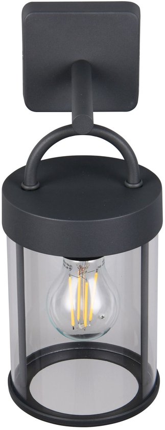 REALITY ALMERIA - Wandlamp - Antraciet - excl. 1x E27 4 W - Wandmontage - Buitenverlichting - IP44
