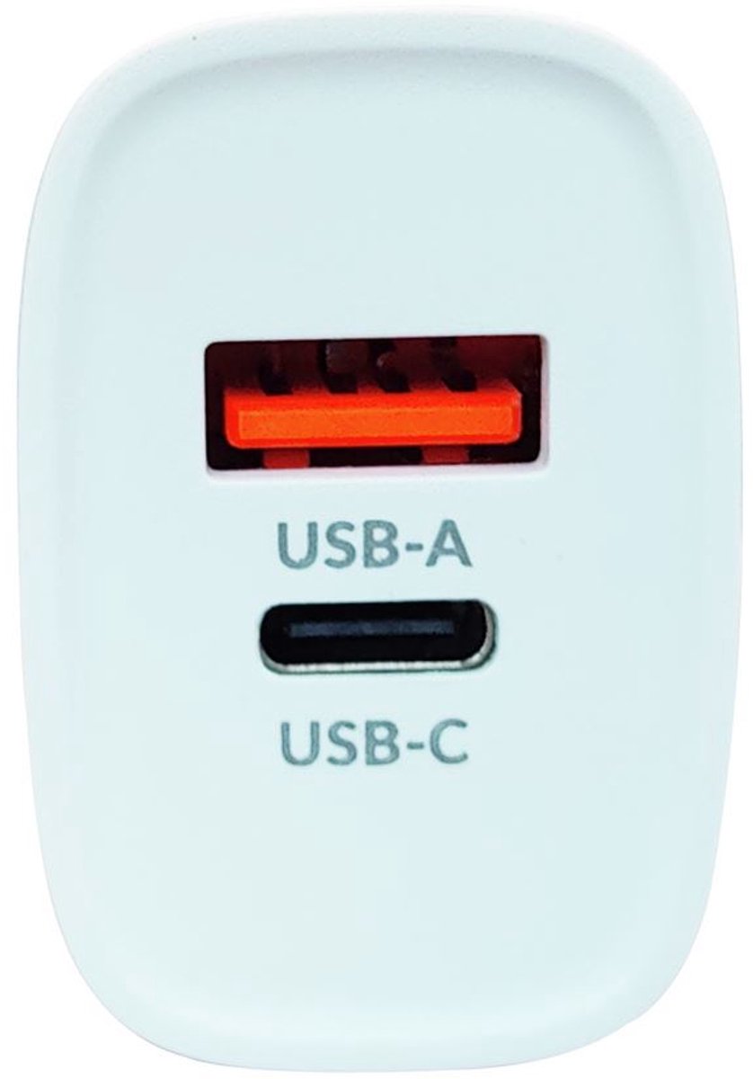 Scanpart thuislader 25W USB A+C 25W wit