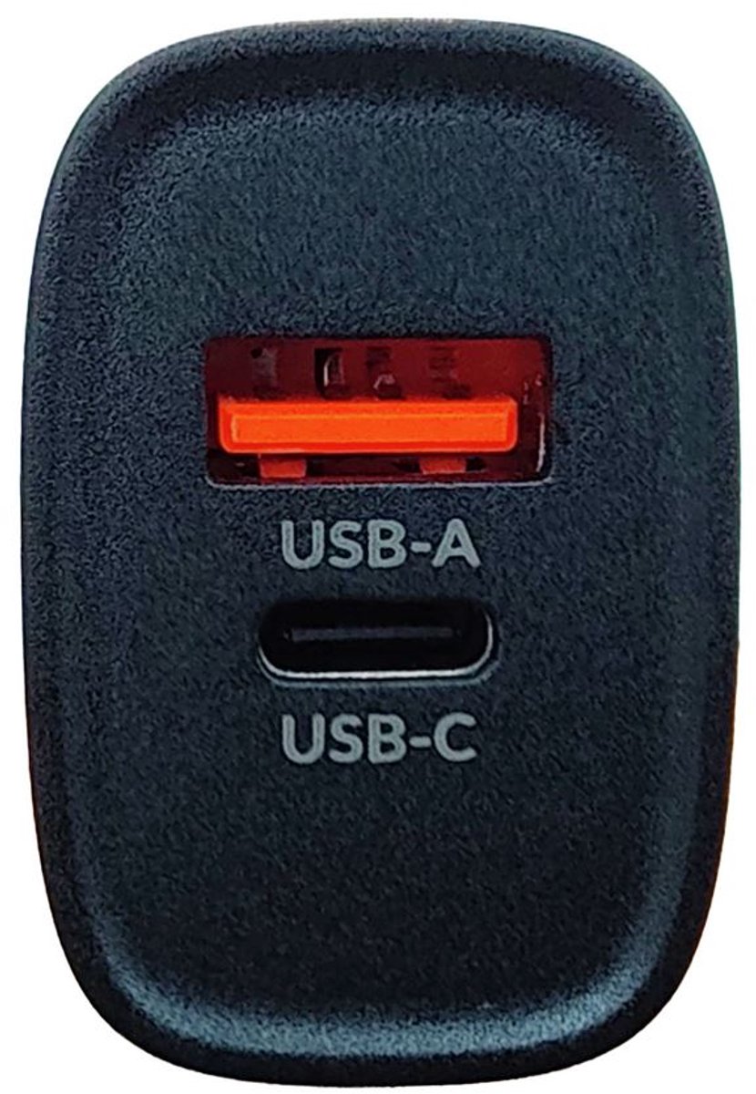 Scanpart thuislader 25W USB A+C 25W zwart