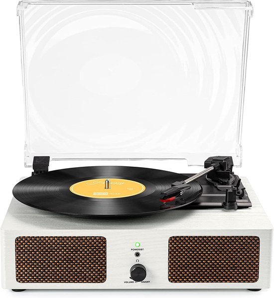 ION Audio Air LP - Vinyl platenspeler/Bluetooth draaitafel met USB-uitgang voor conversie en drie afspeelsnelheden - natuurlijke houtafwerking