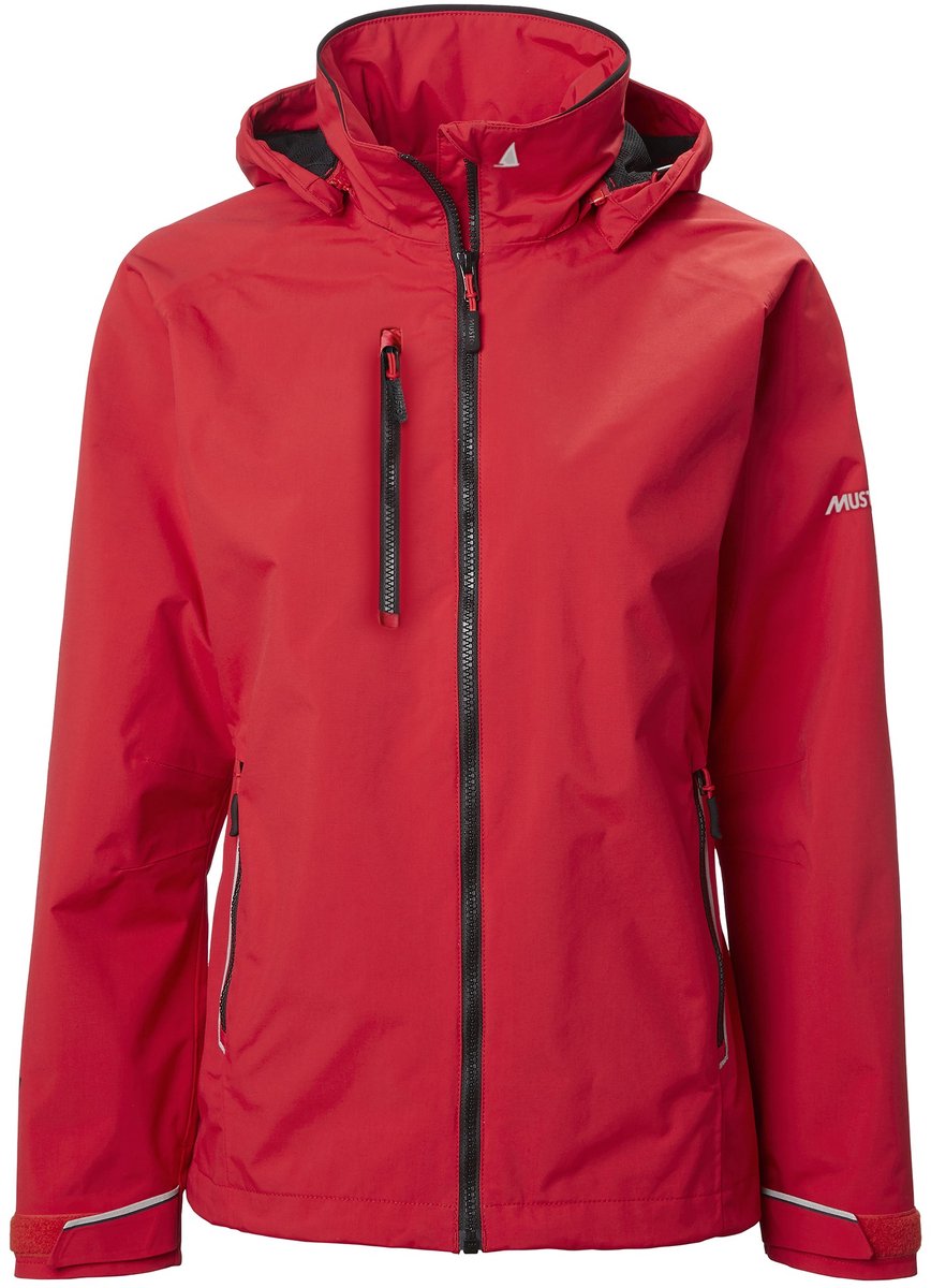 Rode dames regenjas Sardinia 2.0 van Musto Rood