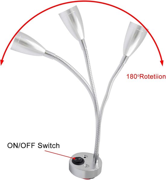 LED leeslamp BL1, inbouw, met schakelaar