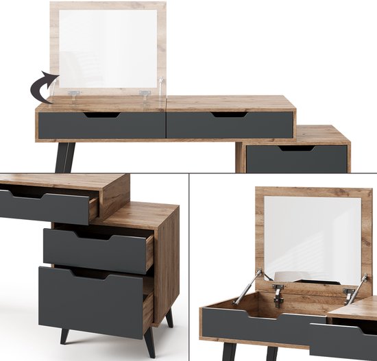 Console tafel Lima Eiken rustiek 174 x 77 cm Vicco | 406673144991006