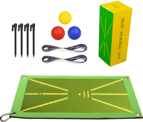 Stripe Draagbare Mini Golf Swing Traject Trainingsmat – Groen Memory ...