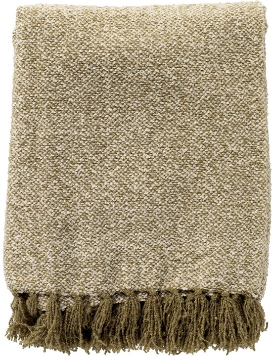 Dutch Decor - SALLY - plaid 140x180 cm - gemêleerd - 100% gerecycled - Boa - groen