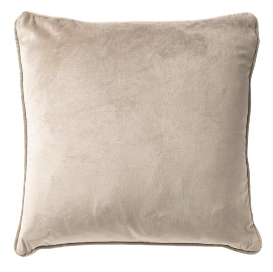 Dutch Decor FINN - Sierkussen 60x60 cm - velvet - effen kleur - Pumice Stone - beige - Inclusief binnenkussen