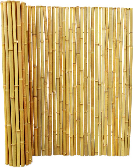 Bamboebaas® bamboemat Midi - 180x120 cm - Naturel - Natuurlijke afscheiding - Schutting op rol - Duurzaam bamboe - Meer privacy - Tuin & balkon - Eenvoudige montage