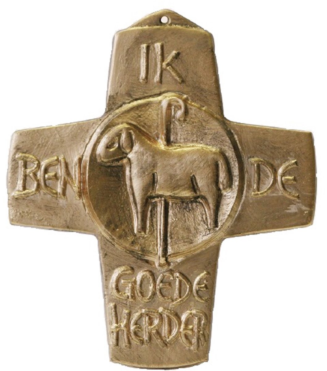 Kruis brons Goede Herder