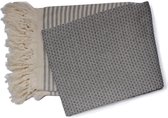 PHLOX Hamamdoek 100 x 200 cm, saunadoek, strandhanddoek, yogadoek en spa-doek, zacht, lichtgewicht, groot, Oeko-Tex gecertificeerd 100% katoen - zwart