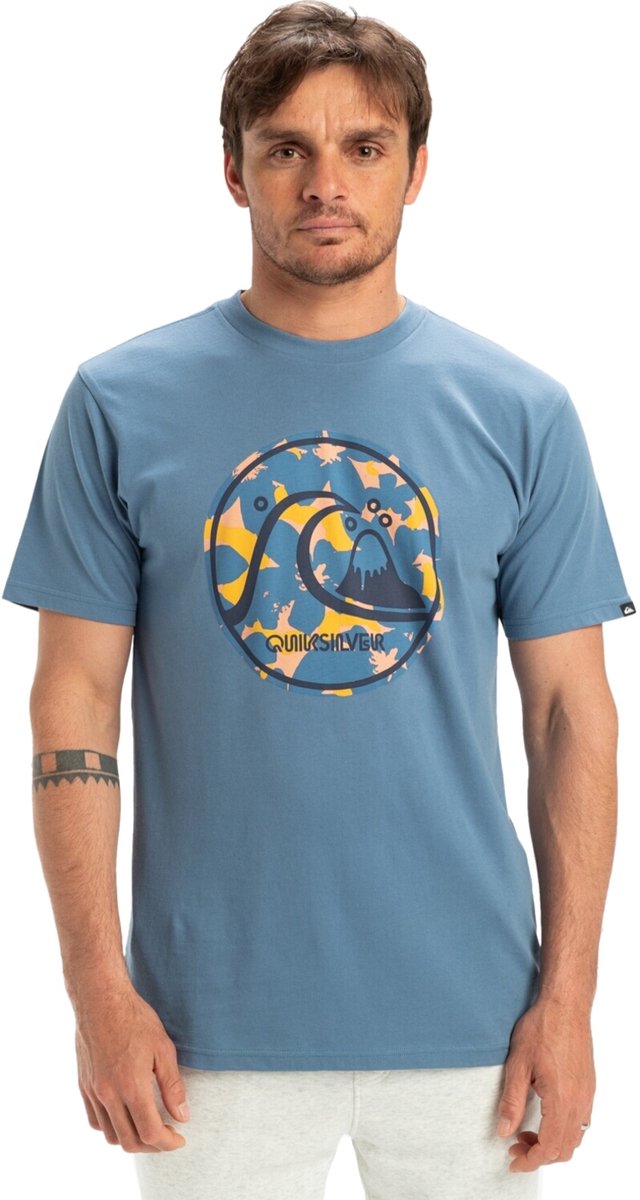 Quiksilver Evo Bubble Wrapped Heren T-shirt Eqyzt08037-blq0 Kleur Blauw
