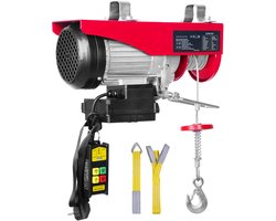 Elektrische takel, 1320 lbs, 1150 W, 220 V, staaldraadlier, draadloze afstandsbediening, hijshoogte 40 ft, motor van zuiver koper, garage, magazijn, fabriek