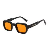 VIVEUX® Stellar Collection - Zwarte Zonnebril - Oranje Glazen - Inclusief Beschermhoes - Koningsdag Bril - Oranje Bril
