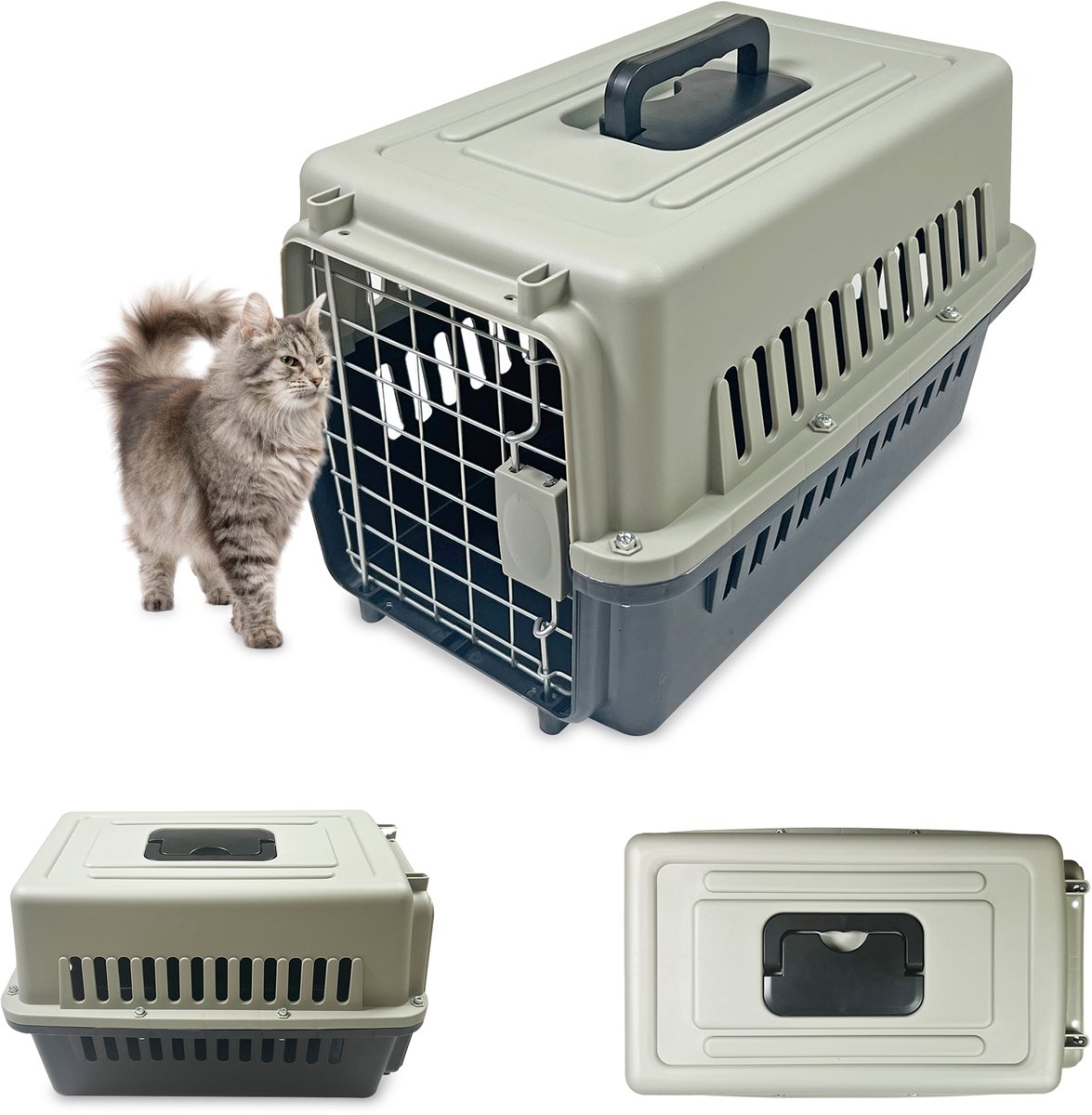 MaxxPet Hondenbench auto - Reismand kat - Kunststof - 65x46x46cm - Zwart