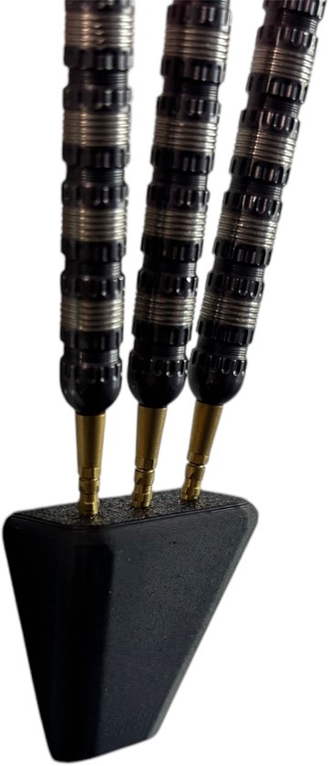 CyeeLife Darthouder van kunststof voor 6 darts, aan de muur gemonteerde darthouder, dartpijlhouder voor het opbergen van stalen darts en softdarts, dartaccessoires (Black Matte Finish