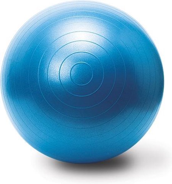 Body & Fit - Fitnessbal - Inclusief Pomp - Ø 65 cm - Blauw | bol.com