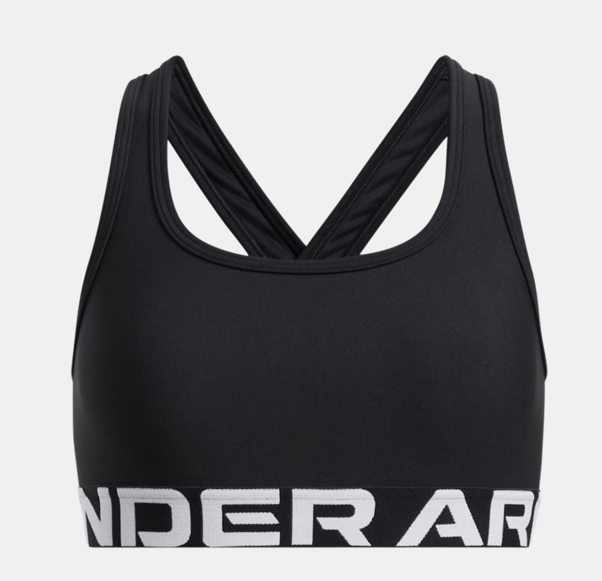 Under Armour G Crossback Bra-BLK Meisjes Sportbeha - Zwart - Wit