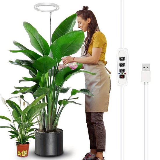 Ortho® - XL LED Groeilamp op voet - Max. 210cm - Professionele groeilamp - Kweeklamp - Indoor Grow Light - LED verlichting - Full Spectrum - Wit licht - Op voet XL