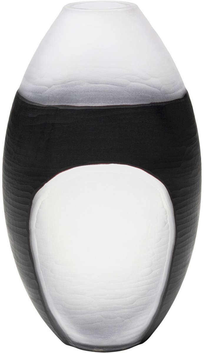 Vaas Shadow zwart en wit 41cm Kare Design
