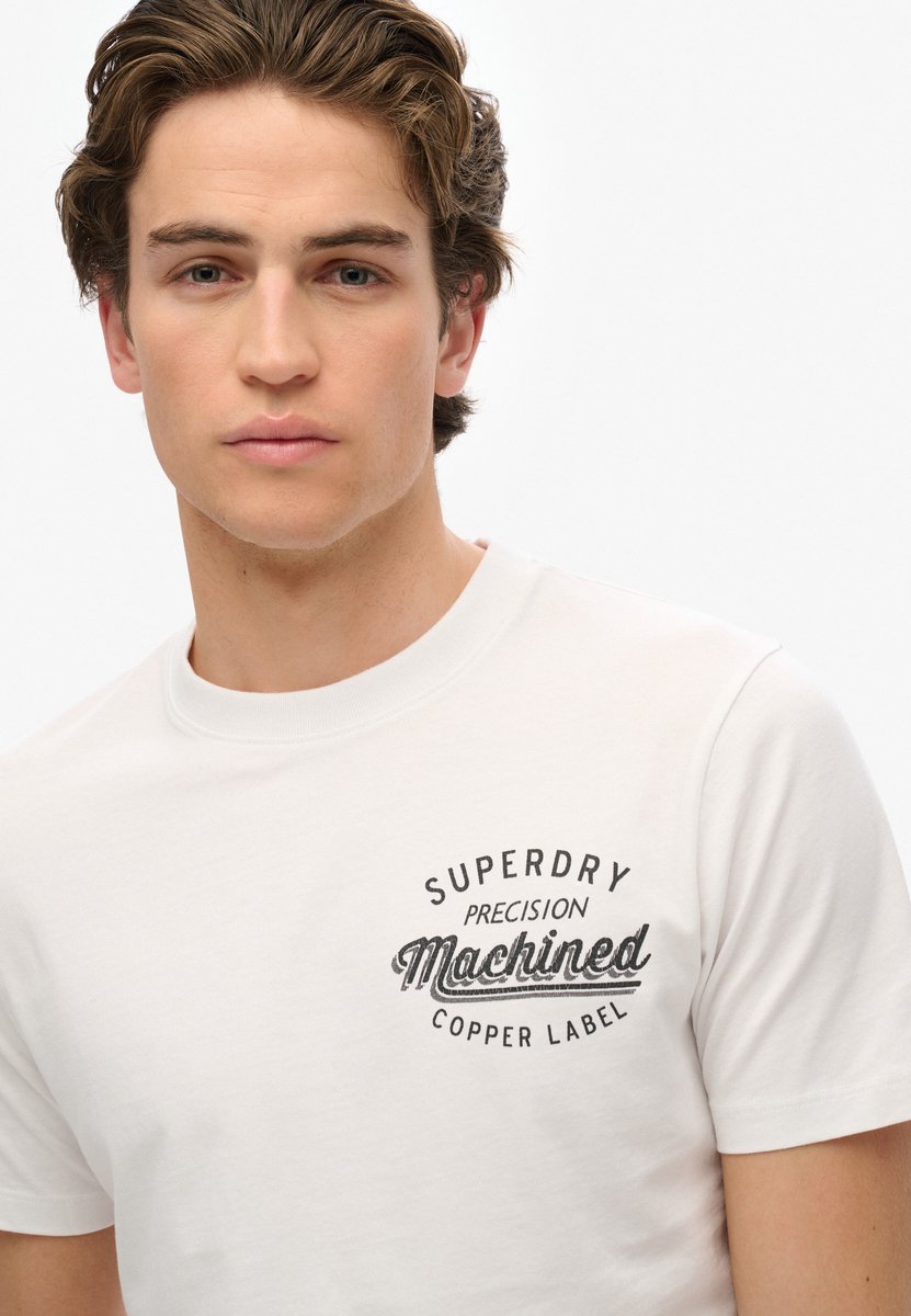 Superdry T-shirt Copper Label Relaxed Tee M1012128a Optic Mannen Wit