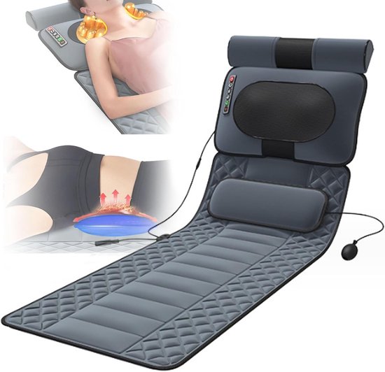 Massagematras Massagemat 178 cm Verwarmd Massagekussen met - Massagematras - €129,95