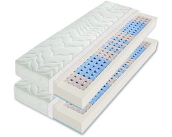 SLEEPNEO - matras 200x200 - 22 cm dik - 7 zones - koudschuim - H2/H3 - zacht