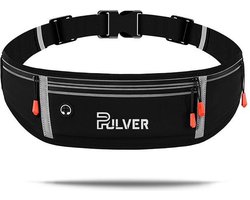 Pulver Sport Heupband - Hardloopband Telefoon - Sportband - Hardloop Riem - Heuptas - running belt - Unisex/Onesize - Running belt - voor Dames en Heren - Zwart