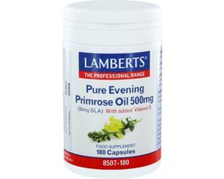 Lamberts Teunisbloemolie 500mg (pure evening primrose oil) 180 Vegetarische capsules