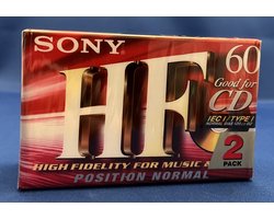 Sony 5C60HF magnetische cassettebandje 2 pack - 60 minuten