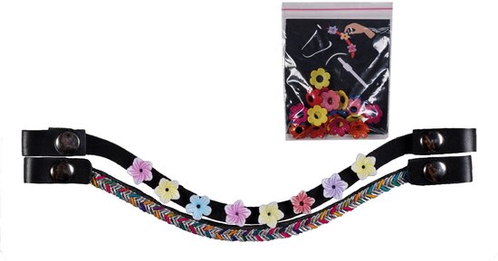 HKM - Hobby Horse - Set de 3 Frontaux - Fleurs