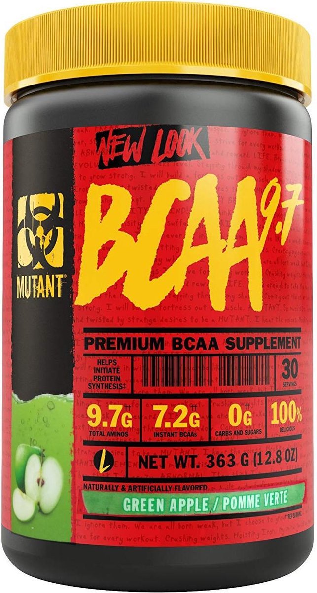 Goedkoopste Mutant BCAA 9.7 - 348 gram - green apple