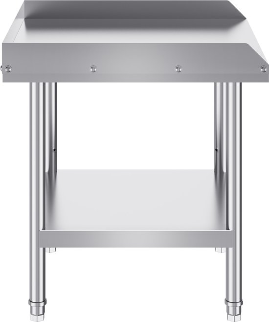 ECO werktafel met onderstel en tussenplank 1400x600x850 mm, met opstand, zelfmontage ECO werktafel met onderstel en tussenplank 1400x600x850 mm, met opstand, zelfmontage