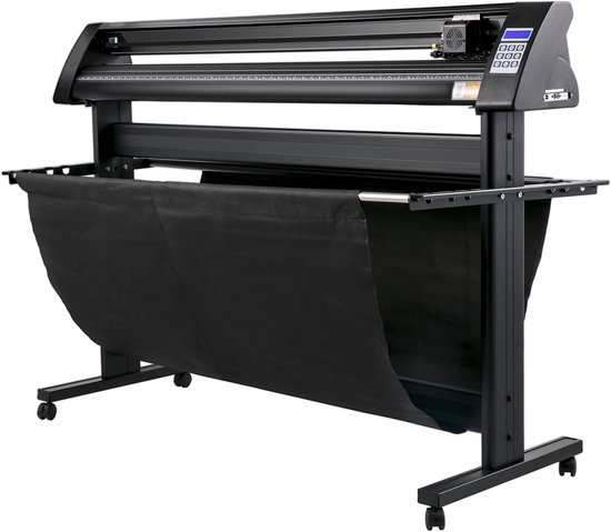 Foto: Vinylsnijder 1350mm led schermplotter halfautomatisch met ingebouwd optisch oog compatibel met signmaster voor windows incl standaard standaard