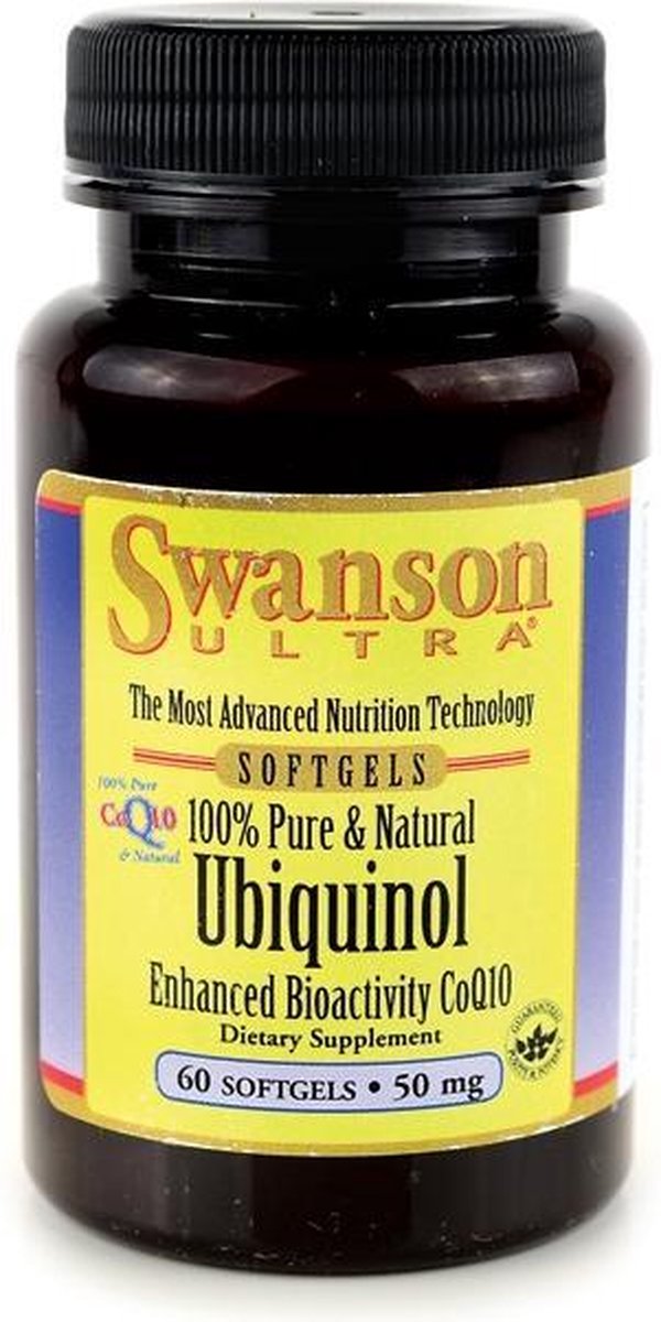 Swanson Health Ultra 100% Pure & Natural Ubiquinol (Kaneka QH®) 50mg